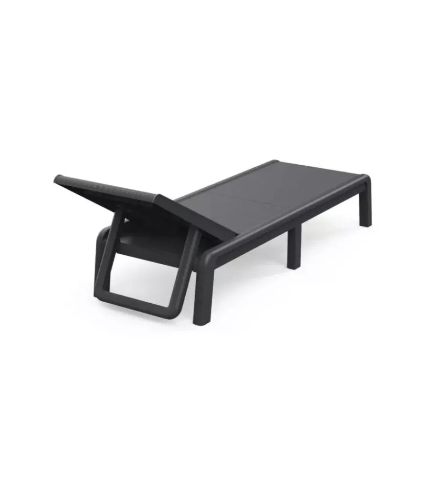 Mobili Da Giardino E Accessori-Keter Sdraio reclinabile e ripiegabile "mallorca" in polipropilene grafite 187,5x58x29 cm