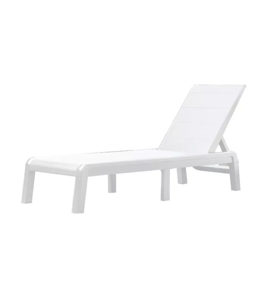 Mobili Da Giardino E Accessori-Keter Sdraio reclinabile e ripiegabile "formentera" in polipropilene bianco 187,5x58x29 cm