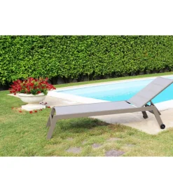 Sale Sdraio reclinabile elica garden "formentera" in alluminio taupe 198x61x95 cm Mobili Da Giardino E Accessori