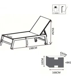 Mobili Da Giardino E Accessori- Sdraio reclinabile elica garden
