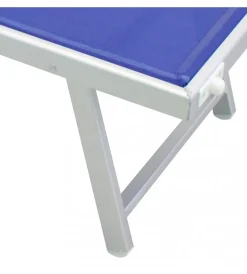 Clearance Sdraio regolabile elica garden "bari" in alluminio blu 186x61x38 cm Mobili Da Giardino E Accessori