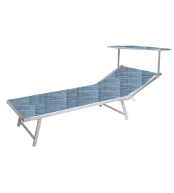 Best Sdraio regolabile elica garden "cefalu xxl" in alluminio blu melange 213x85x40 cm Mobili Da Giardino E Accessori