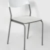 Sedie E Sgabelli- Sedia "cristina" in plastica bianca, 45x43x75 cm
