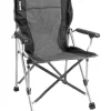 Campeggio-Brunner Sedia da campeggio "raptor classic" in acciaio e poliestere grigio e nero 51x44x48/90 cm
