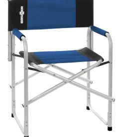 Campeggio-Brunner Sedia da campeggio "bravura" in alluminio e poliestere nero e blu 60x47x46/83 cm
