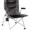 Brunner Campeggio|Sedia da campeggio "raptor enduro" in acciaio e poliestere nero e grigio 56x42x44-95 cm