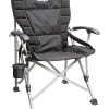 Sale Sedia da campeggio "raptor xl" in acciaio e poliestere nero 65x63x110 cm Campeggio