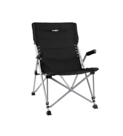 Campeggio-Brunner Sedia da campeggio "raptor suspension" in acciaio e poliestere grigio 51x40x47/94 cm