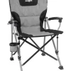 Brunner Campeggio|Sedia da campeggio "raptor compack" in acciaio e poliestere nero e grigio 61,5x60x46/90 cm