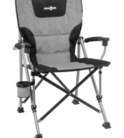 Brunner Campeggio|Sedia da campeggio "raptor compack" in acciaio e poliestere nero e grigio 61,5x60x46/90 cm