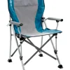 Outlet Sedia da campeggio "raptor classic" in acciaio e poliestere grigio e ottanio 51x44x48/90 cm Campeggio