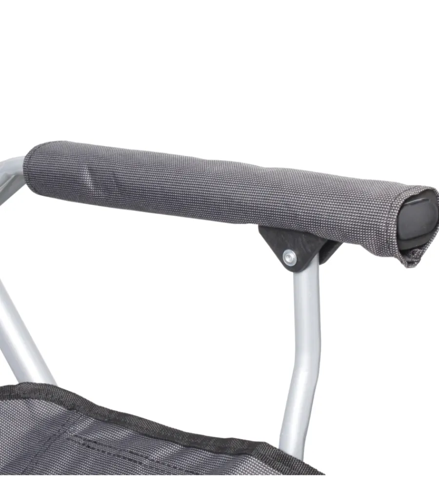 Hot Sedia da campeggio "raptor demtex"in acciaio e poliestere nero e grigio 51x44x48/90 cm Campeggio