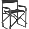 Campeggio-Brunner Sedia da campeggio "aravel director" in alluminio e 3durafeel nero 45x35x48/87,2 cm