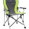 Brunner Campeggio|Sedia da campeggio "raptor classic" in acciaio e poliestere grigio e verde 51x44x48/90 cm