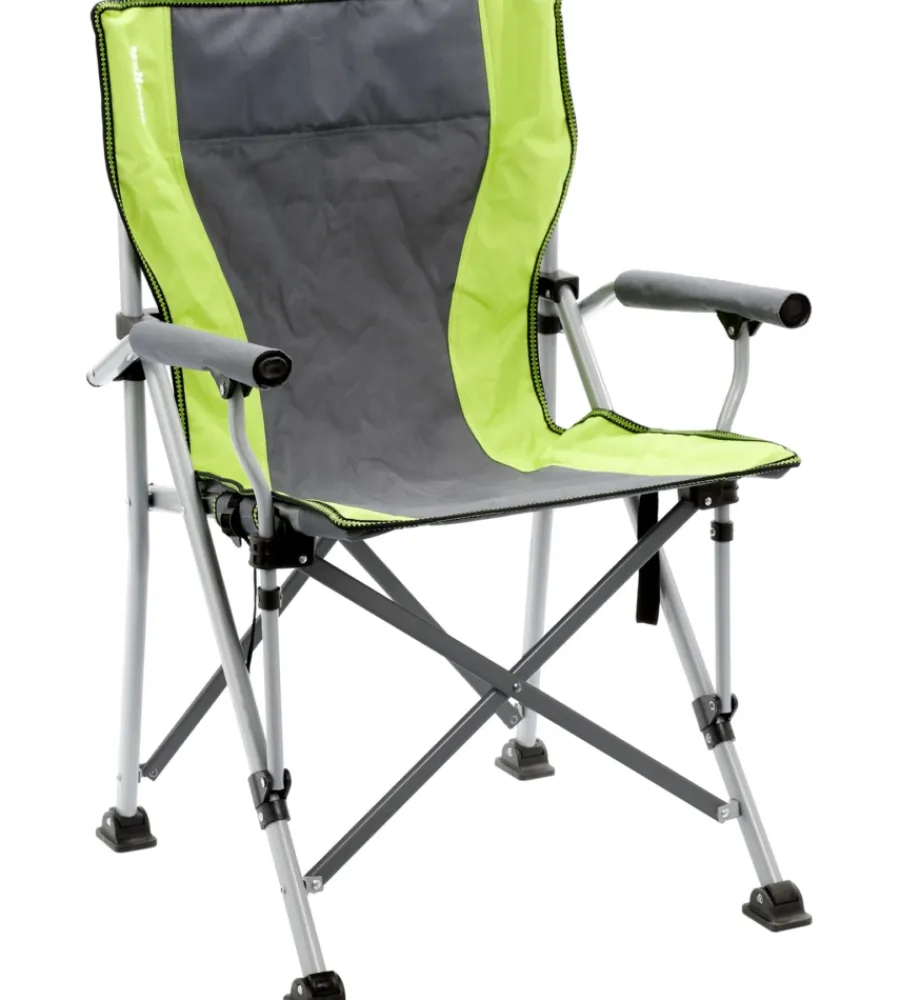 Brunner Campeggio|Sedia da campeggio "raptor classic" in acciaio e poliestere grigio e verde 51x44x48/90 cm
