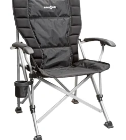Campeggio-Brunner Sedia da campeggio "raptor ng 2.0" in acciaio e poliestere nero 51x44x48/90 cm