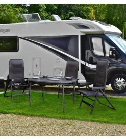 Campeggio-Brunner Sedia da campeggio reclinabile "rebel pro medium" in alluminio e 3durafeel antracite 48x46x123 cm