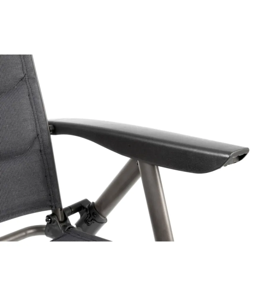 Sale Sedia da campeggio reclinabile "kerry phantom" in alluminio e licotex grigio 48x38x121 cm Campeggio