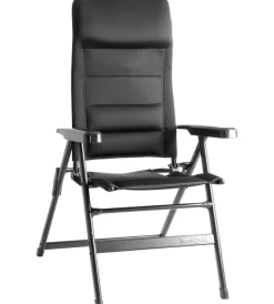 Hot Sedia da campeggio reclinabile "aravel 3d small" in alluminio e 3durafeel nero 41x44x116 cm Campeggio