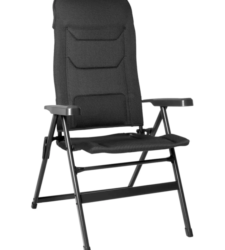Campeggio-Brunner Sedia da campeggio reclinabile "aravel vitachic small" in alluminio e 3durafeel antracite 49x44x126 cm