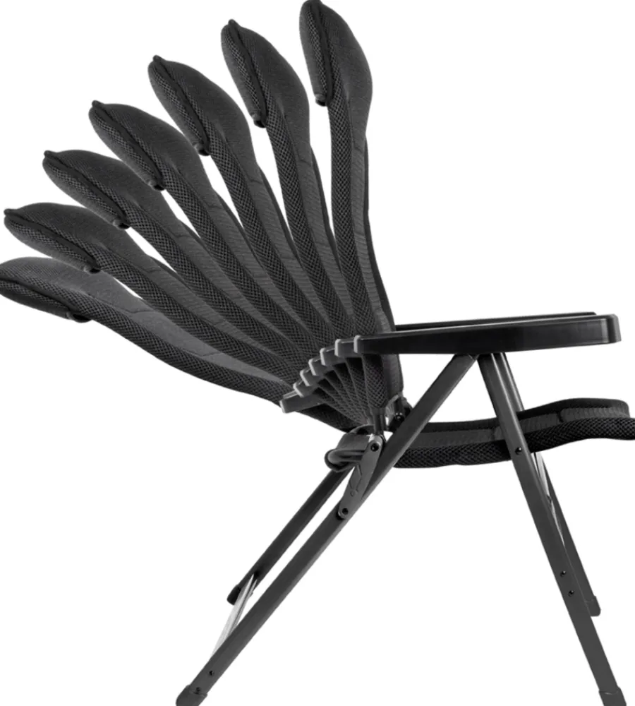 Campeggio-Brunner Sedia da campeggio reclinabile "aravel vitachic small" in alluminio e 3durafeel antracite 49x44x126 cm