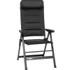Discount Sedia da campeggio reclinabile "skye 3d" in alluminio e 3durafeel nero 47x41x122 cm Campeggio