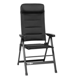 Discount Sedia da campeggio reclinabile "skye 3d" in alluminio e 3durafeel nero 47x41x122 cm Campeggio
