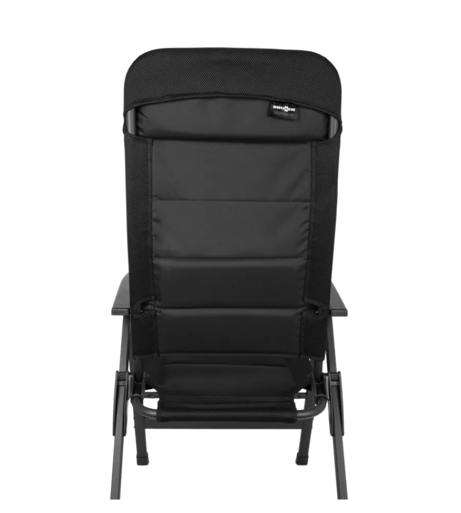 Discount Sedia da campeggio reclinabile "skye 3d" in alluminio e 3durafeel nero 47x41x122 cm Campeggio