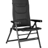 Campeggio-Brunner Sedia da campeggio reclinabile "rebel pro small" in alluminio e 3durafeel antracite 46x44x117,5 cm