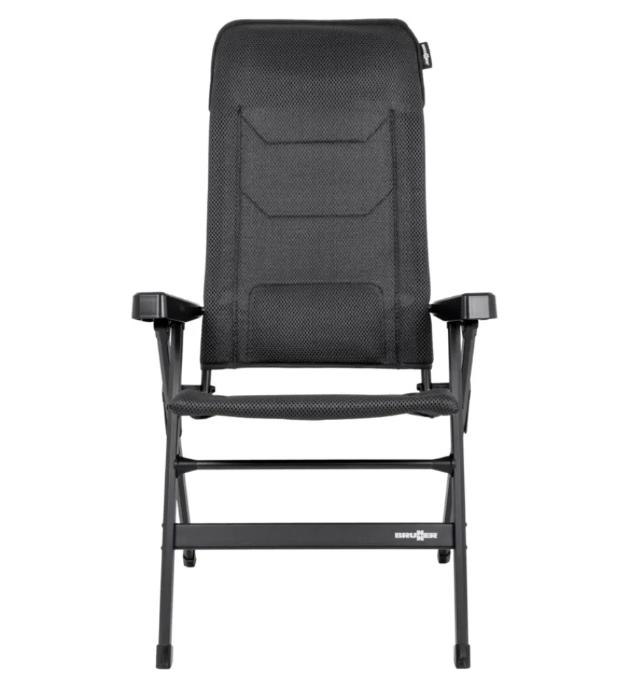 Campeggio-Brunner Sedia da campeggio reclinabile "rebel pro small" in alluminio e 3durafeel antracite 46x44x117,5 cm