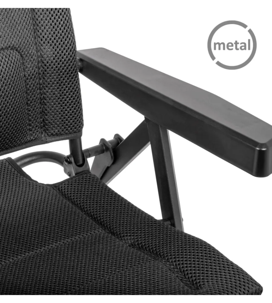 Campeggio-Brunner Sedia da campeggio reclinabile "rebel pro small" in alluminio e 3durafeel antracite 46x44x117,5 cm
