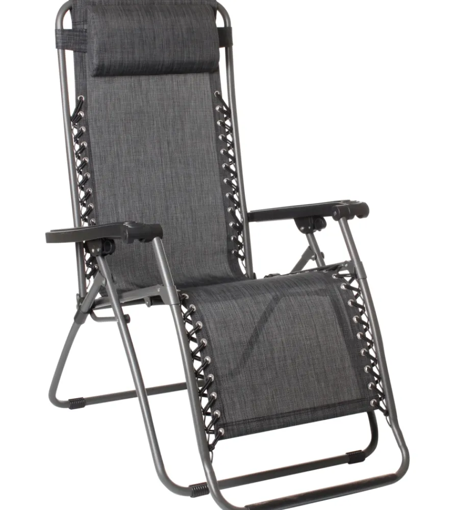 Online Sedia da campeggio reclinabile "swan skye" in acciaio e syntex plus grigio 90x69x113 cm Campeggio