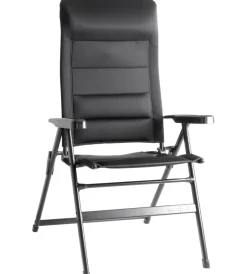 Brunner Campeggio|Sedia da campeggio reclinabile "aravel 3d large" in alluminio e 3durafeel nero 49x44x126 cm