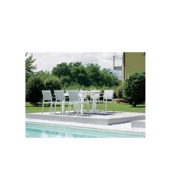 Clearance Sedia da esterno con braccioli solaria "zara" in alluminio bianco e grigio chiaro 54x57x89 cm Mobili Da Giardino E Accessori