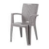 Best Sedia da esterno con schienale medio "comfort giava" in polipropilene taupe 58x46x90 cm Mobili Da Giardino E Accessori