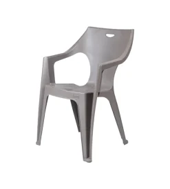 Discount Sedia da esterno con schienale medio "kreta" in polipropilene taupe 56x55x80 cm Mobili Da Giardino E Accessori