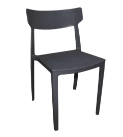 Mobili Da Giardino E Accessori|Sedia da esterno elica garden "debby" in polipropilene grigio scuro 46,5x49x80,5 cm