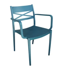 Mobili Da Giardino E Accessori|Sedia da esterno elica garden "darleen" in polipropilene blu 55x55x81 cm