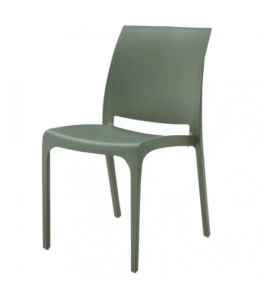 Mobili Da Giardino E Accessori- Sedia da esterno elica garden "volga" in polipropilene verde 46x54x80 cm