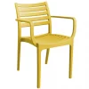 Mobili Da Giardino E Accessori- Sedia da esterno impilabile elica garden "eveline" in polipropilene giallo 58,5x55,2x84 cm