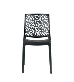 Mobili Da Giardino E Accessori- Sedia da esterno "london stone" in polipropilene antracite 43x55x83 cm