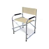 Campeggio- Sedia da giardino essenza "regista" in alluminio e pvc beige 47x57x79 cm