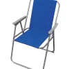 Mobili Da Giardino E Accessori- Sedia da giardino essenza "relax" in acciaio e pvc blu 53x47x76 cm