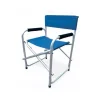 Hot Sedia da giardino essenza "regista" in alluminio e pvc blu 47x57x79 cm Campeggio