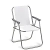 Clearance Sedia da giardino essenza "relax" in acciaio e pvc bianca 53x47x76 cm Mobili Da Giardino E Accessori