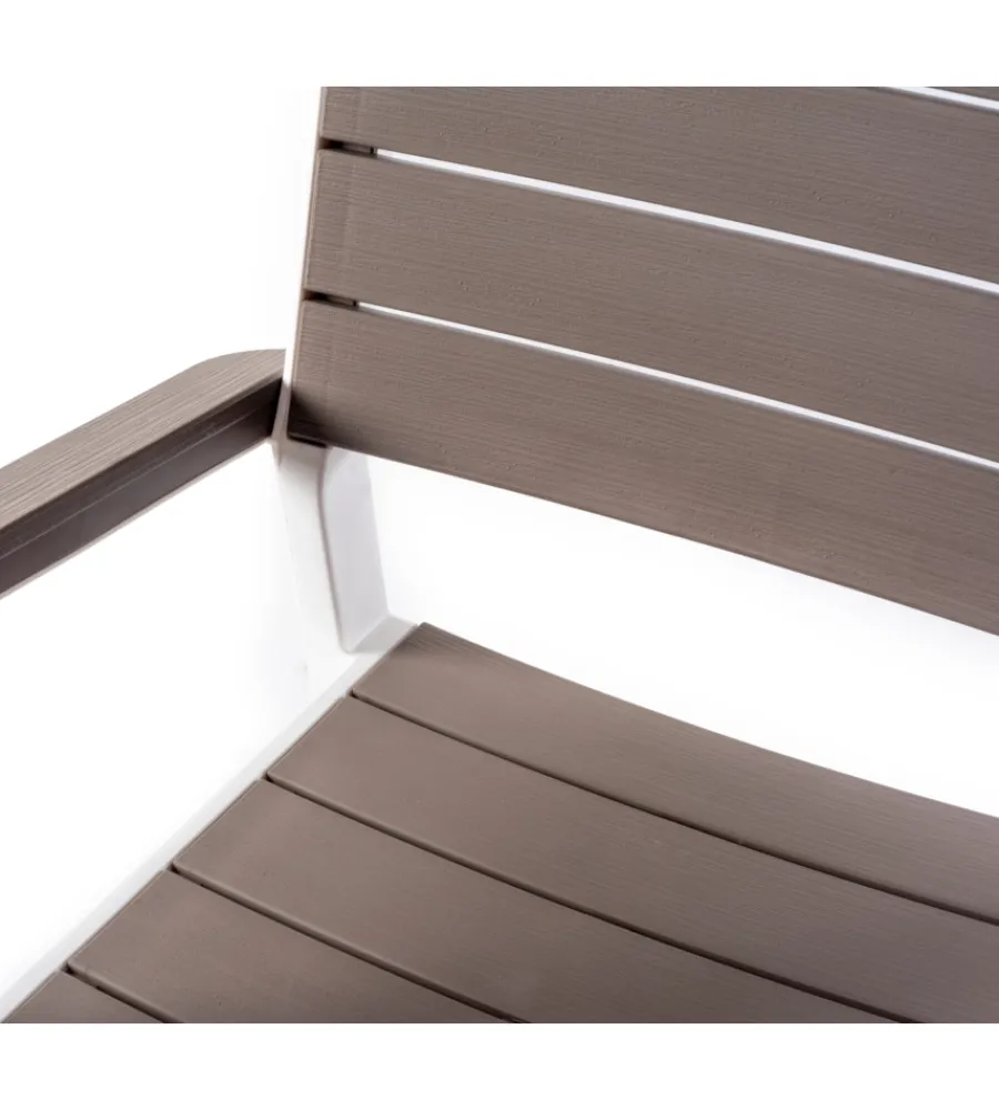 Mobili Da Giardino E Accessori-Keter Sedia da giardino "harmony" in polipropilene colore bianco e cappuccino, 59x60x86 cm