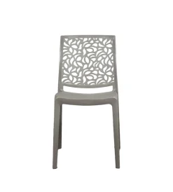 New Sedia da interno "london" monoblocco in resina color taupe, 44x56x83,5 cm Sedie E Sgabelli
