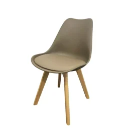 Sedie E Sgabelli-BellaHome Sedia da pranzo "castilla" tortora 48x55x81 cm