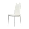 BellaHome Sedie E Sgabelli|Sedia da pranzo "lanzarote" in ecopelle bianco 42x49x97 cm