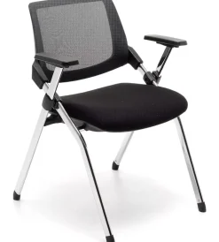 Sedie Ufficio- Sedia da ufficio "brifing" pieghevole nera, 61x60x80 cm